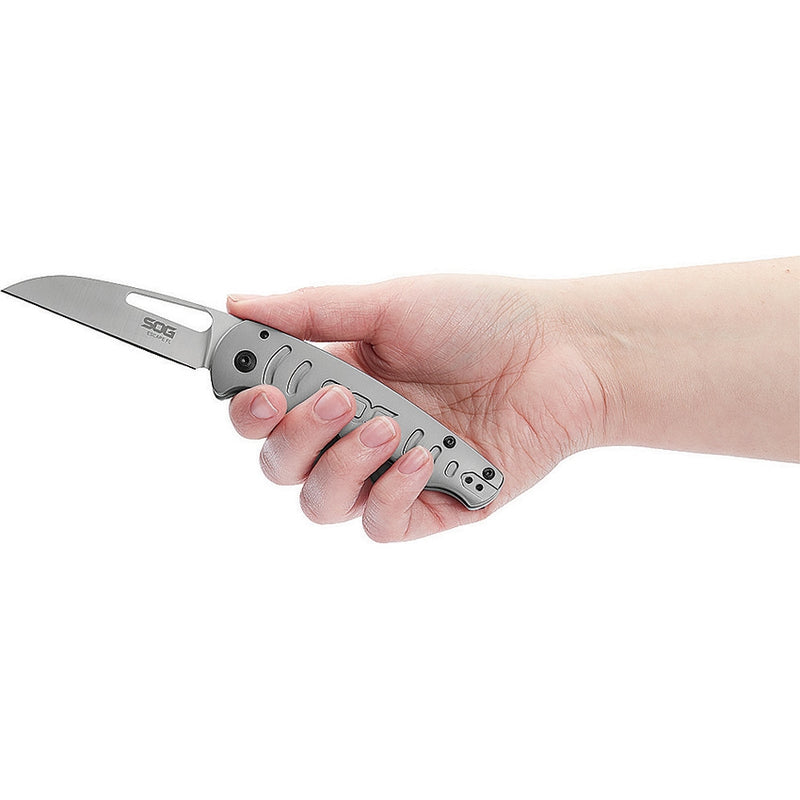 SOG Escape FL Linerlock Folding Knife 3" 8Cr13MoV Stainless Blade Stainless Steel Handle 14520157 -SOG - Survivor Hand Precision Knives & Outdoor Gear Store