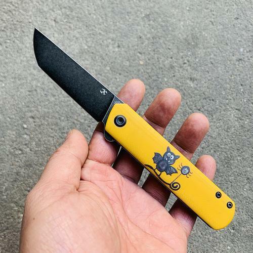 Kansept Knives Foosa Folder Folding Knife 3'' 154CM Steel Blade Yellow G10 Handle 2020T8 -Kansept Knives - Survivor Hand Precision Knives & Outdoor Gear Store