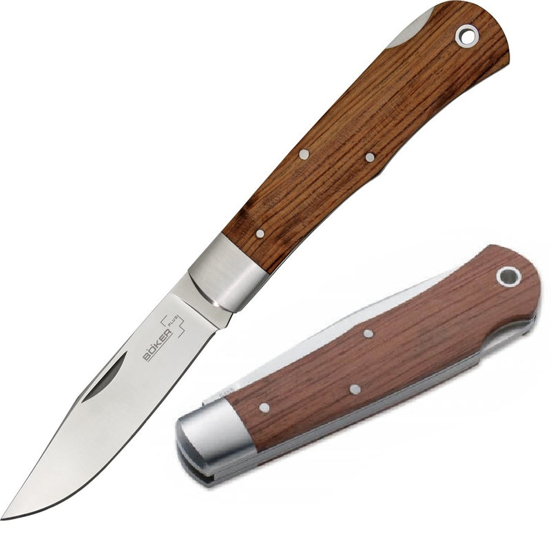 Boker Plus Bubinga Folding Knife 3.5" 440C Stainless Steel Blade Wood Handle 01BO185 -Boker Plus - Survivor Hand Precision Knives & Outdoor Gear Store