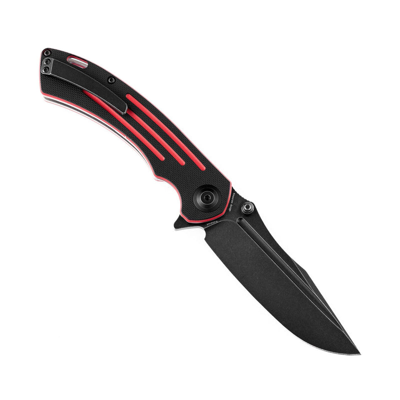 Kansept Knives Pretatout Folding Knife 3.56" 154CM Steel Blade Black and Red G10 Handle 1032A1 -Kansept Knives - Survivor Hand Precision Knives & Outdoor Gear Store