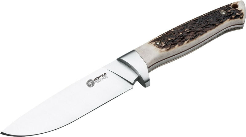 Boker Arbolito Hunter Fixed Knife 4.75" Stainless Full Tang Blade Stag Handle 02BA351H -Boker - Survivor Hand Precision Knives & Outdoor Gear Store