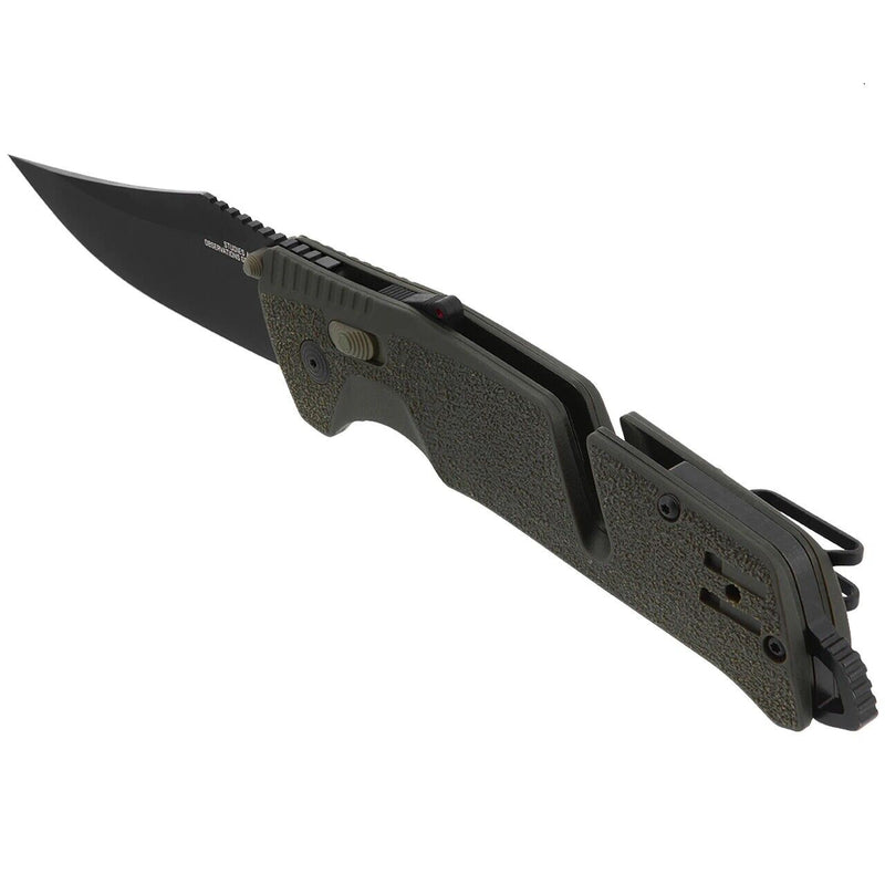 SOG Trident MK3 AT-XR Lock A/O Folding Knife 3.75" D2 Tool Steel Blade OD Green GRN Handle 11120357 -SOG - Survivor Hand Precision Knives & Outdoor Gear Store