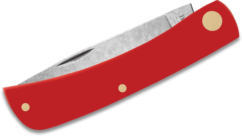 Case XX Sod Buster Jr Pocket Knife Carbon Steel Skinner Blades Red Synthetic Handle 3932 -Case Cutlery - Survivor Hand Precision Knives & Outdoor Gear Store