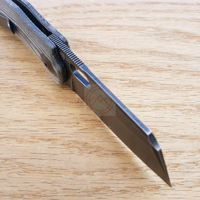 Kizer Cutlery Mini Sheepdog Linerlock Folding Knife 2.63" 154CM Steel Blade Black Canvas Micarta Handle 3488C5 -Kizer Cutlery - Survivor Hand Precision Knives & Outdoor Gear Store