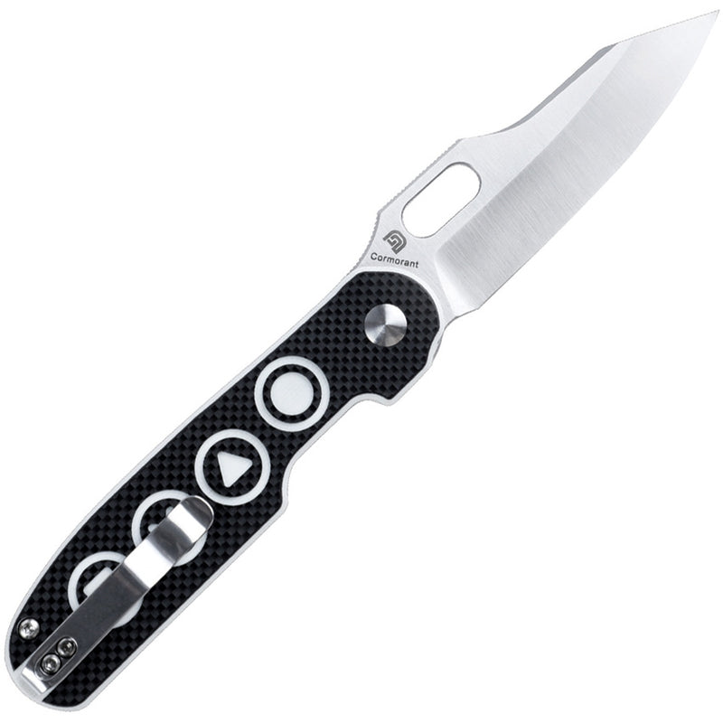 Kizer Cutlery Cormorant Button Lock Folding Knife 3.25" S35VN Steel Blade Black/White G10 Handle 4562A3 -Kizer Cutlery - Survivor Hand Precision Knives & Outdoor Gear Store