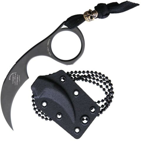 Bastinelli Creations Diagnostic Fixed Knife 1.5" Black PVD Coated N690Co Steel Karambit Blade One Piece Construction 05Z -Bastinelli Creations - Survivor Hand Precision Knives & Outdoor Gear Store