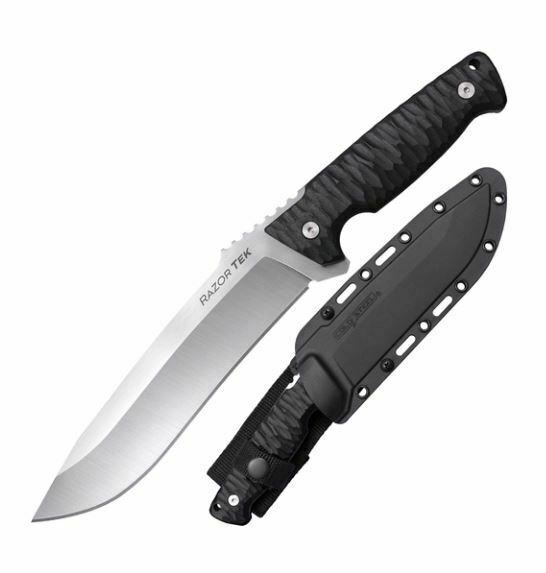 Cold Steel Razor Tek Fixed Knife 6.5" 4116 Steel Full Tang Blade Black Sculpted GFN Handle 65RZR -Cold Steel - Survivor Hand Precision Knives & Outdoor Gear Store