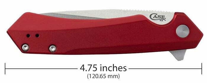 Case XX Kinzua Folding Knife 3.75" S35VN Steel Tanto Blade Red Aluminum Handle 64664 -Case Cutlery - Survivor Hand Precision Knives & Outdoor Gear Store