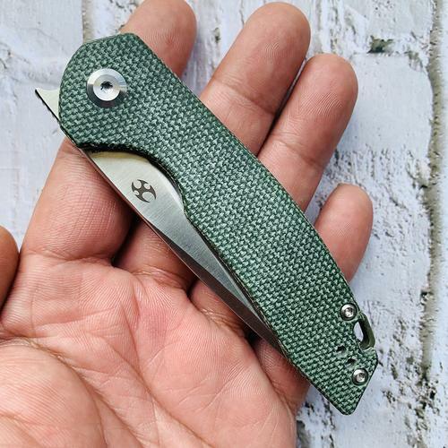 Kansept Knives Mini Accipiter Framelock Folding Knife 2.75" 154CM Steel Blade Green Micarta Handle 2007A2 -Kansept Knives - Survivor Hand Precision Knives & Outdoor Gear Store