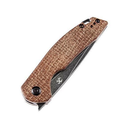 Kansept Knives Mini Accipiter Framelock Folding Knife 2.75" 154CM Steel Blade Brown Micarta Handle 2007A3 -Kansept Knives - Survivor Hand Precision Knives & Outdoor Gear Store