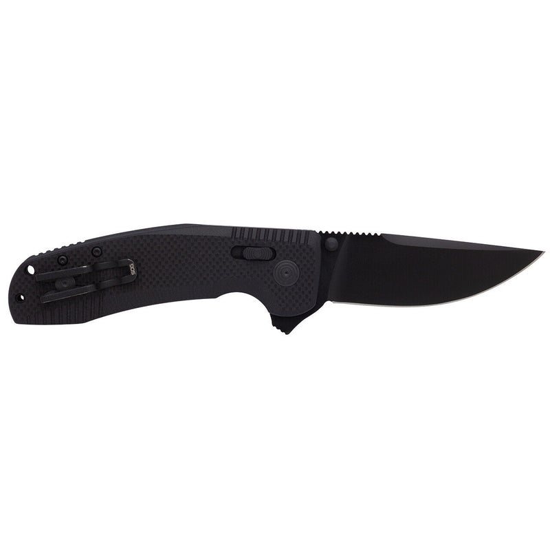 SOG Tac XR Lock Blackout Folding Knife 3.38" D2 Tool Steel Blade Black G10 Handle 12380157 -SOG - Survivor Hand Precision Knives & Outdoor Gear Store