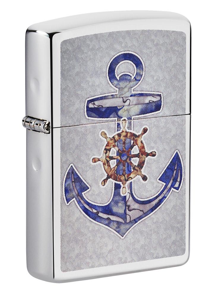 Zippo Lighter Anchor Design Feature Windproof All Metal Construction 19874 -Zippo - Survivor Hand Precision Knives & Outdoor Gear Store