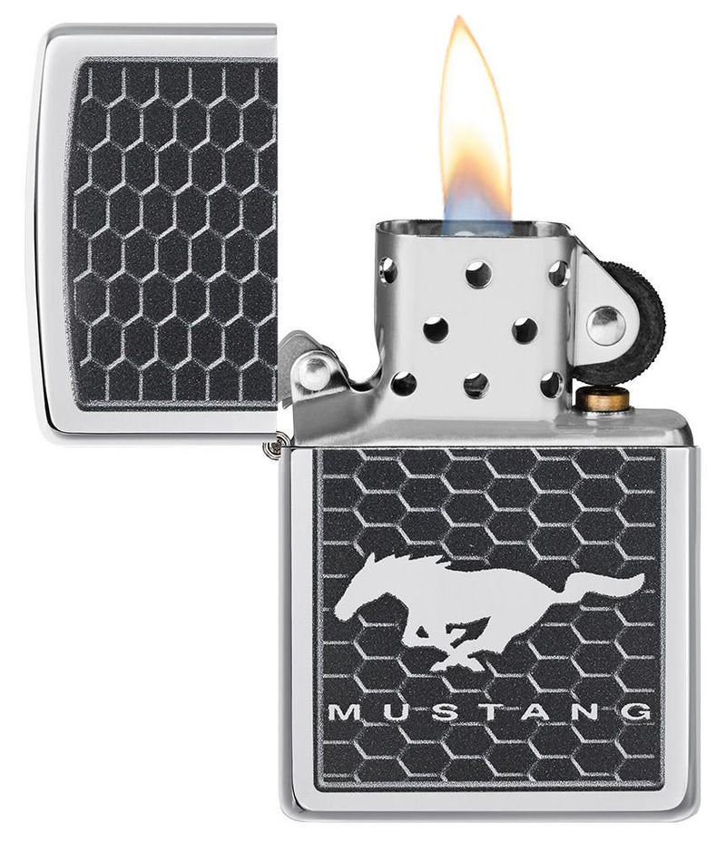 Zippo Lighter Ford Mustang Feature Windproof All Metal Construction 17