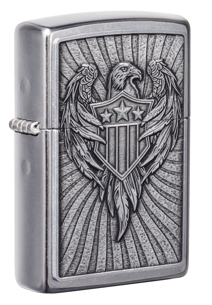 Zippo Lighter Eagle Emblem Feature Windproof All Metal Construction 19976 -Zippo - Survivor Hand Precision Knives & Outdoor Gear Store