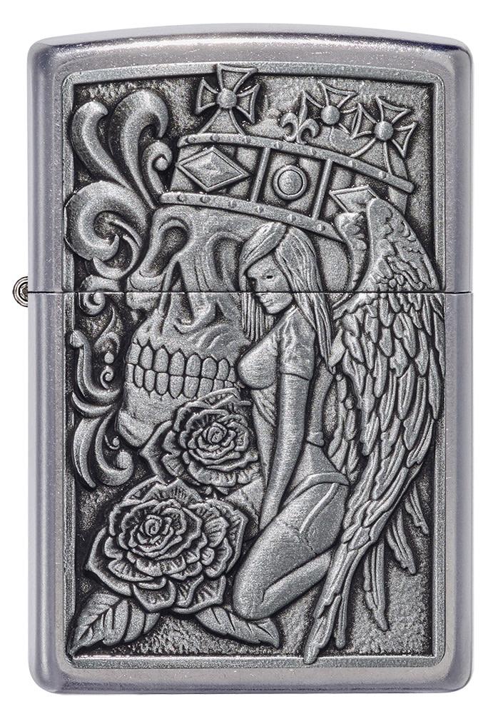 Zippo Lighter Skull And Angel Feature Windproof All Metal Construction 19938 -Zippo - Survivor Hand Precision Knives & Outdoor Gear Store