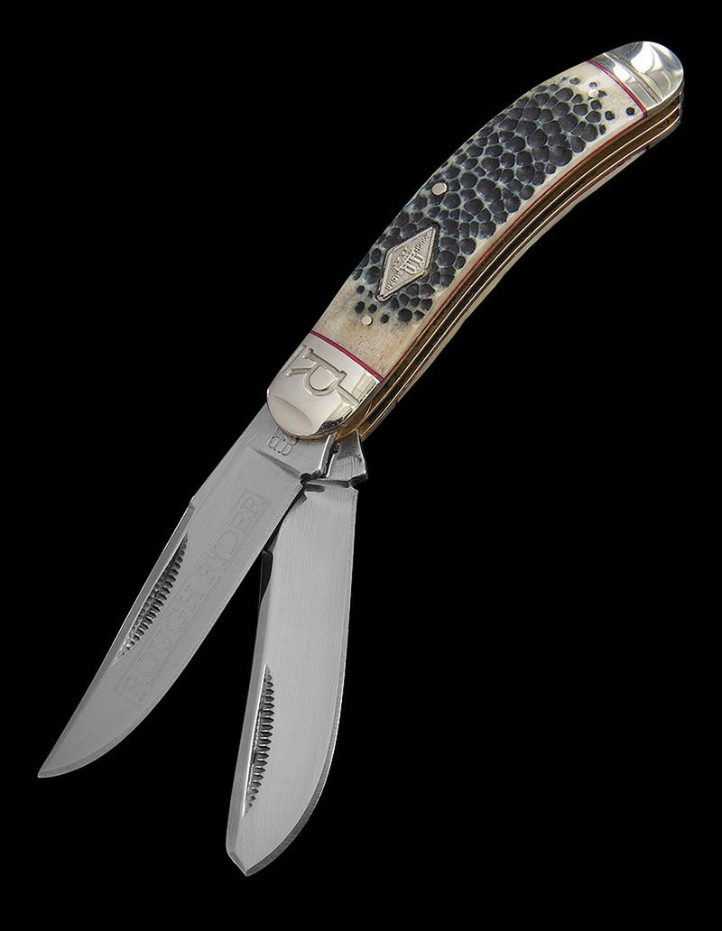Rough Ryder Sowbelly Trapper Pocket Knife Stainless Blades Buckshot Bone Handle 1906 -Rough Ryder - Survivor Hand Precision Knives & Outdoor Gear Store