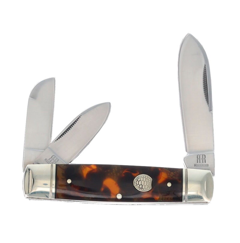 Rough Ryder Whittler Imitation Pocket Knife Stainless Steel Blades Synthetic Tortoise Shell Handle 2435 -Rough Ryder - Survivor Hand Precision Knives & Outdoor Gear Store