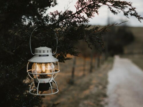 Barebones Living Railroad Lantern Vintage White Water/Rust Resistant Adjustable Warm Edison-Style LED RE180 -Barebones Living - Survivor Hand Precision Knives & Outdoor Gear Store