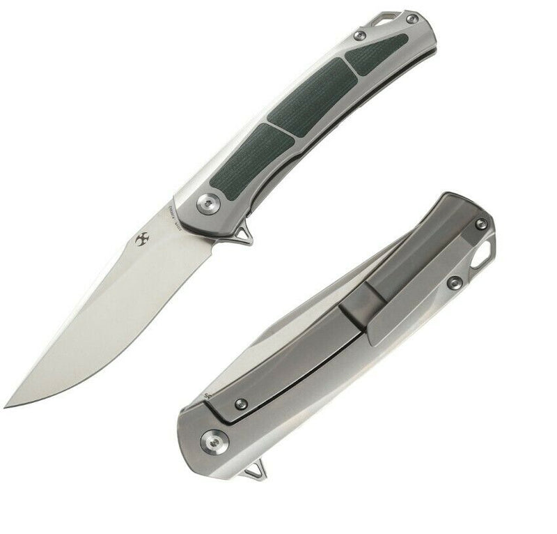 Kansept Knives Spirit Framelock Folding Knife 3.5" CPM S35VN Steel Blade Titanium/Micarta Handle 1003A2 -Kansept Knives - Survivor Hand Precision Knives & Outdoor Gear Store