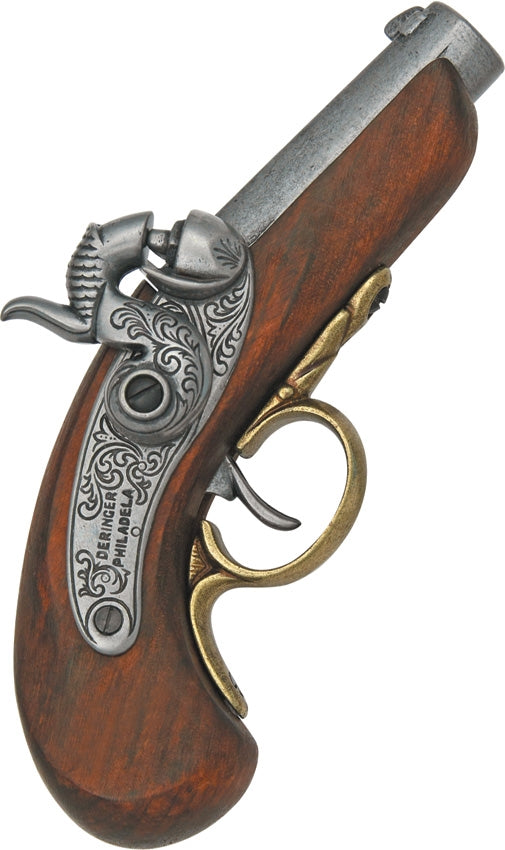 Denix Baby Philadelphia Derringer Wood Stock With Nickel Silver Barrel Fittings 1018G -Denix - Survivor Hand Precision Knives & Outdoor Gear Store