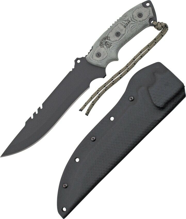 TOPS Fire Strike Fixed Knife 7.25" 1095HC Steel Full Blade Linen Micarta Handle 45 -TOPS - Survivor Hand Precision Knives & Outdoor Gear Store