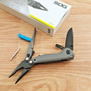 SOG Flash MT Linerlock Multi-Tool With Large Blade And Silver/Cyan Aluminum Handles G29550241 -SOG - Survivor Hand Precision Knives & Outdoor Gear Store