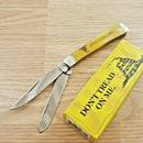 Rough Ryder Trapper Don't Tread on Me Pocket Knife Stainless Steel Blades Yellow Smooth Bone Handle 1381 -Rough Ryder - Survivor Hand Precision Knives & Outdoor Gear Store