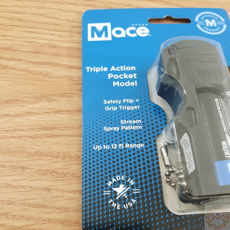 Mace Triple-Action Pocket Model Safety Cap Keychain Finger-Grip Dispenser Stream Pattern Reaches Up To 12 Feet / 15 Bursts 80836 -Mace - Survivor Hand Precision Knives & Outdoor Gear Store