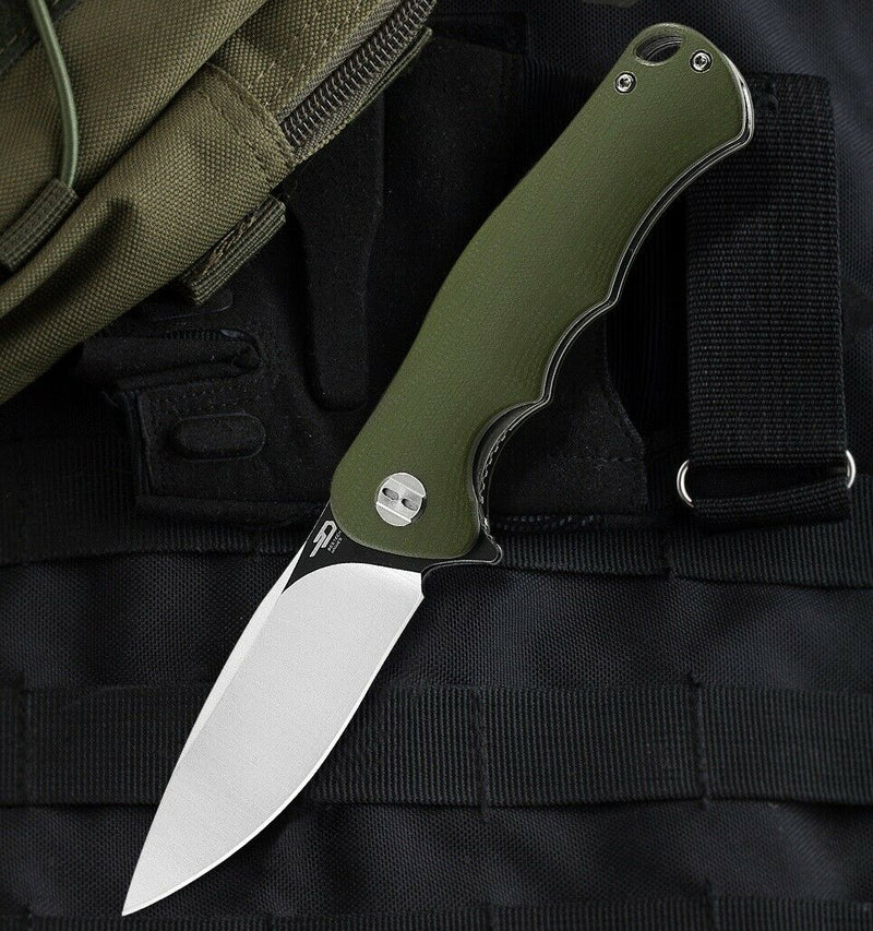 Bestech Knives Bobcat Folding Knife 3.25" D2 Tool Steel Blade Green G10 Handle G22B2 -Bestech Knives - Survivor Hand Precision Knives & Outdoor Gear Store