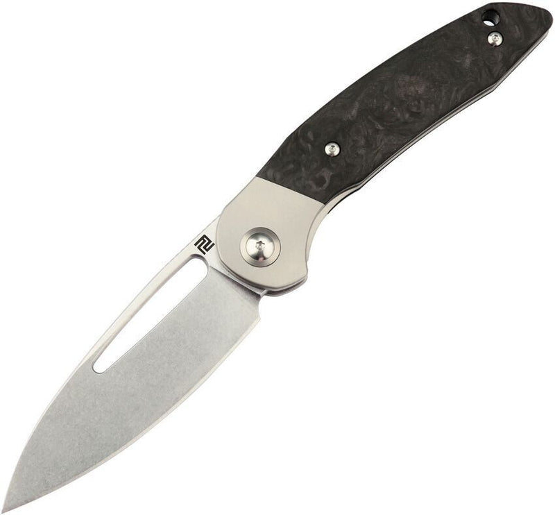 Artisan Tylos Framelock Folding Knife 3.25" S35VN Steel Drop Point Blade Marbled Carbon Fiber Handle Z1854GMCF -Artisan - Survivor Hand Precision Knives & Outdoor Gear Store