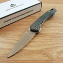 QSP Knife Leopard Folding Knife 3" 14C28N Sandvick Steel Blade Micarta Handle 135B -QSP Knife - Survivor Hand Precision Knives & Outdoor Gear Store