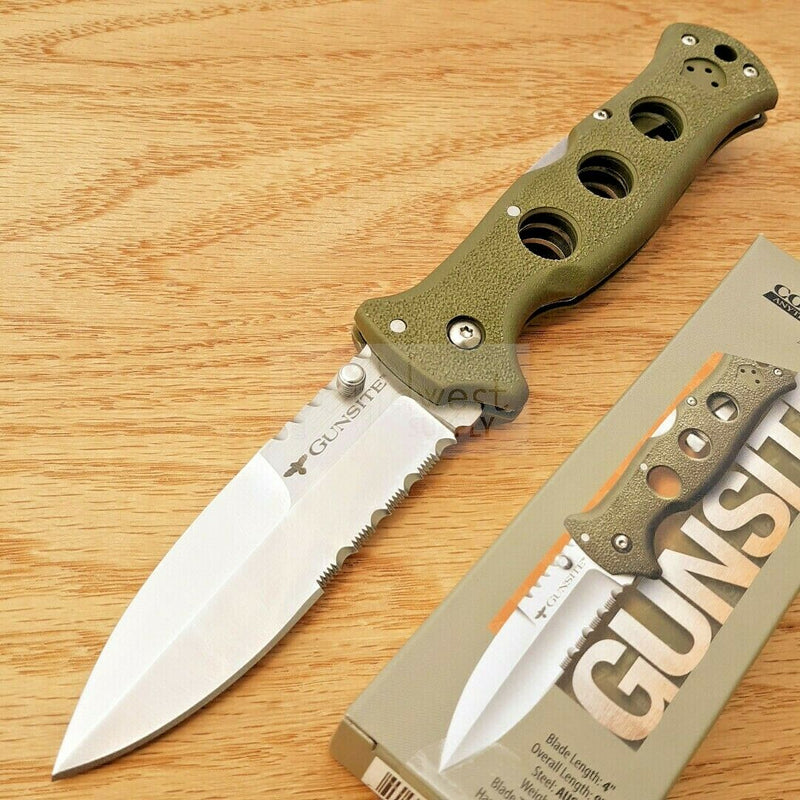 Cold Steel Gunsite Counter Folding Knife 4" AUS-10A Steel Blade Griv-Ex Handle 10ABV1 -Cold Steel - Survivor Hand Precision Knives & Outdoor Gear Store