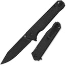 QSP Knife Mamba Linerlock Folding Knife 3.5" D2 Tool Steel Blade Black Linen Micarta Handle 111G2 -QSP Knife - Survivor Hand Precision Knives & Outdoor Gear Store
