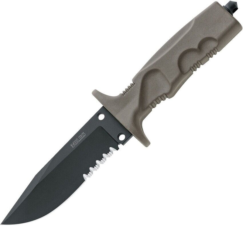 Fox Miles Combat Trooper Fixed Knife 5.25" N690 Steel Blade Desert Tan Forprene Handle 0171103 -Fox - Survivor Hand Precision Knives & Outdoor Gear Store