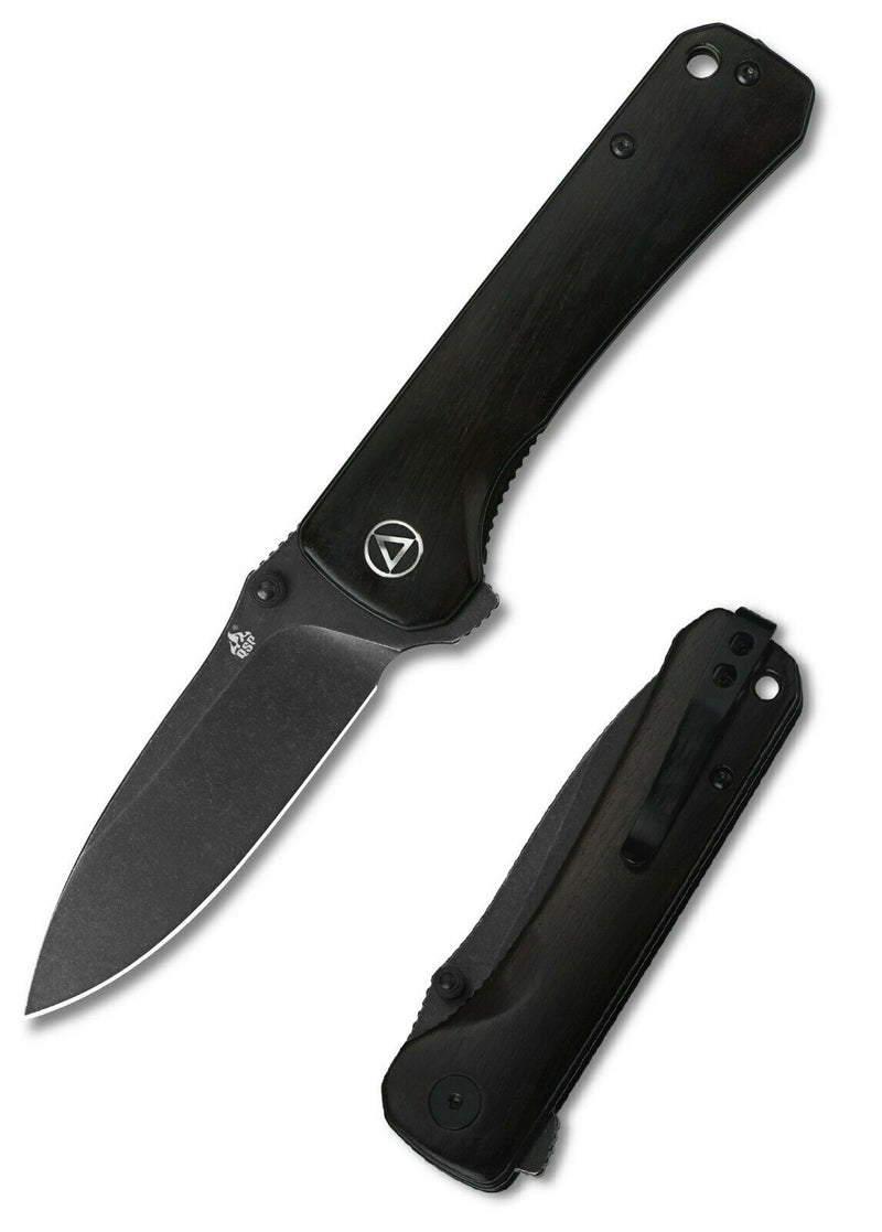 QSP Knife Hawk Folding Knife 3.25" Sandvik 14C28N Steel Blade Ebony Wood Handle 131P2 -QSP Knife - Survivor Hand Precision Knives & Outdoor Gear Store