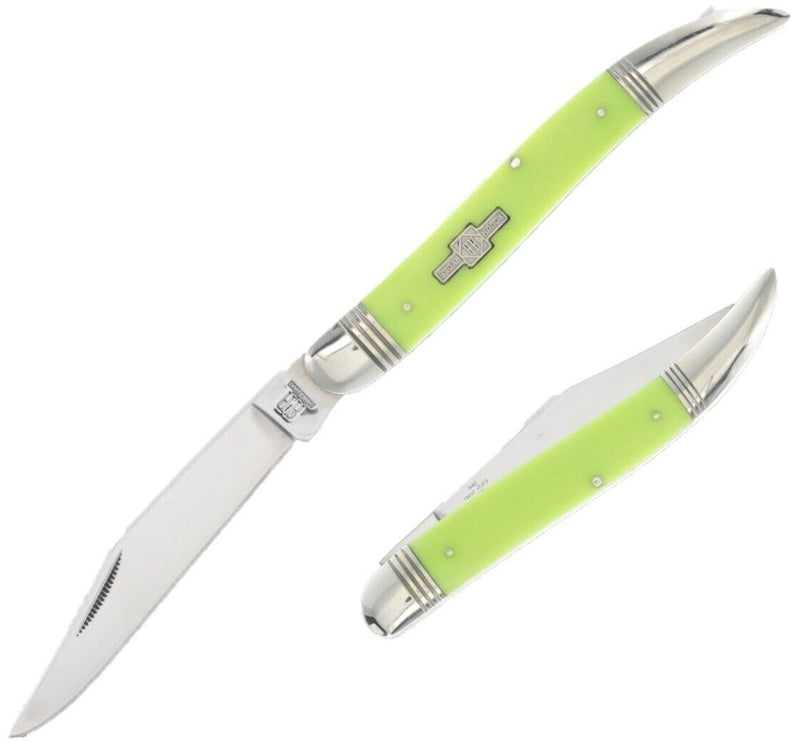 Rough Ryder Large Toothpick Folding Knife 4" 440 Steel Blade Green Synthetic Handle 2496 -Rough Ryder - Survivor Hand Precision Knives & Outdoor Gear Store