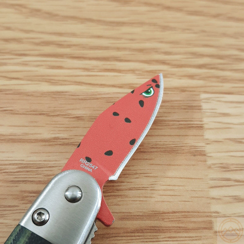 Rough Ryder Angry Watermelon A/O Folding Knife 1.38" Stainless Steel Blade G10 Handle 2547 -Rough Ryder - Survivor Hand Precision Knives & Outdoor Gear Store