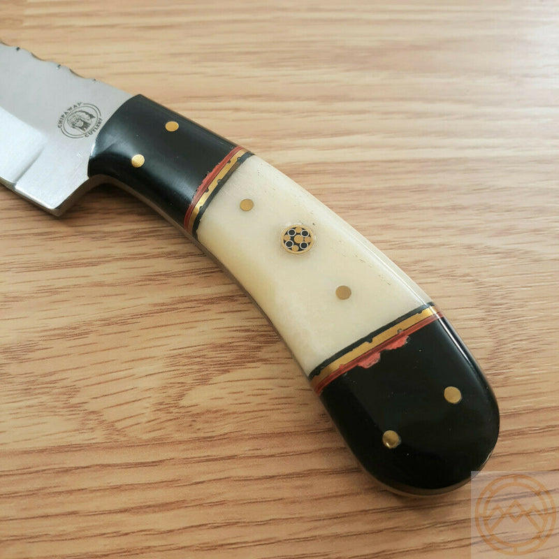Frost Cutlery Cloud Hunter Fixed Knife 4" Stainless Steel Blade White Bone/Buffalo Horn Handle W676BHWSB -Frost Cutlery - Survivor Hand Precision Knives & Outdoor Gear Store