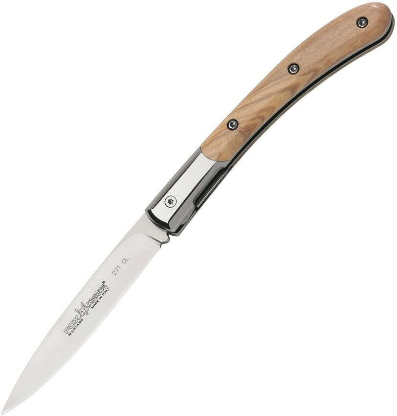 Fox Elite Linerlock Folding Knife 2.75" Bohler N690 Steel Blade Olive Wood Handle 271OL -Fox - Survivor Hand Precision Knives & Outdoor Gear Store