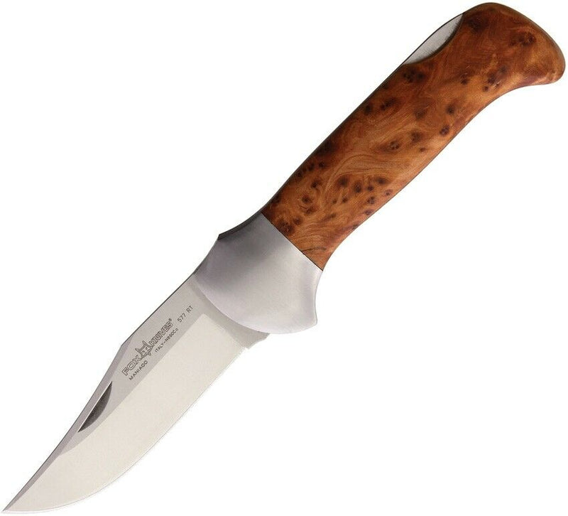 Fox Forest Radica Lockback Folding Knife 4.25" N690 Steel Blade Burl Wood Handle 577RT -Fox - Survivor Hand Precision Knives & Outdoor Gear Store