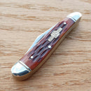 Rough Ryder Peanut Pocket Knife Stainless Steel Blades Amber Jigged Bone Handle 110 -Rough Ryder - Survivor Hand Precision Knives & Outdoor Gear Store