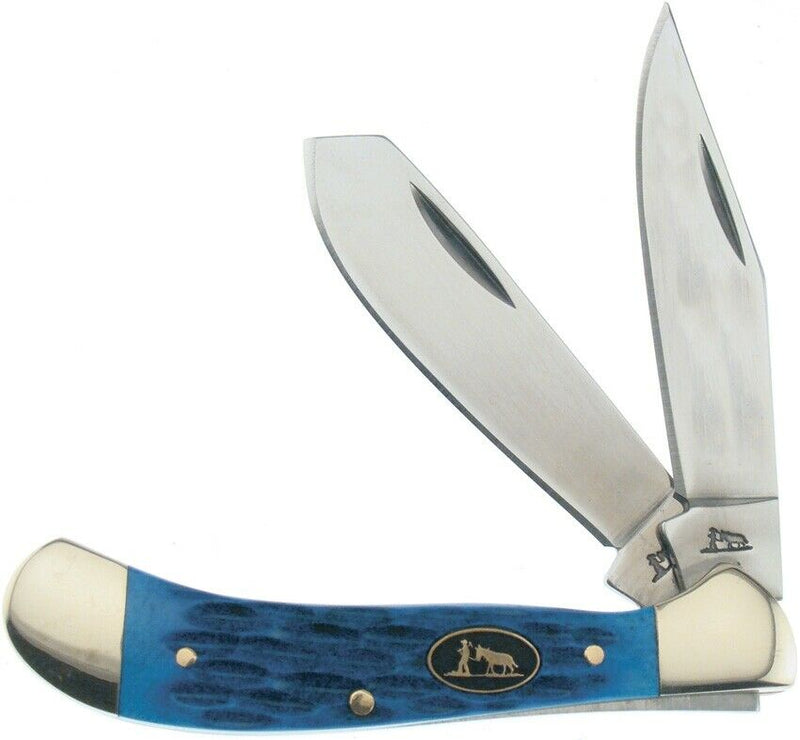 Frost Cutlery Blackhills Saddlehorn Folding Knife Stainless Steel Blades Pick Bone Handle BKH111DBL -Frost Cutlery - Survivor Hand Precision Knives & Outdoor Gear Store