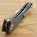 QSP Knife Leopard Folding Knife 3" 14C28N Sandvick Steel Blade Micarta Handle 135B -QSP Knife - Survivor Hand Precision Knives & Outdoor Gear Store