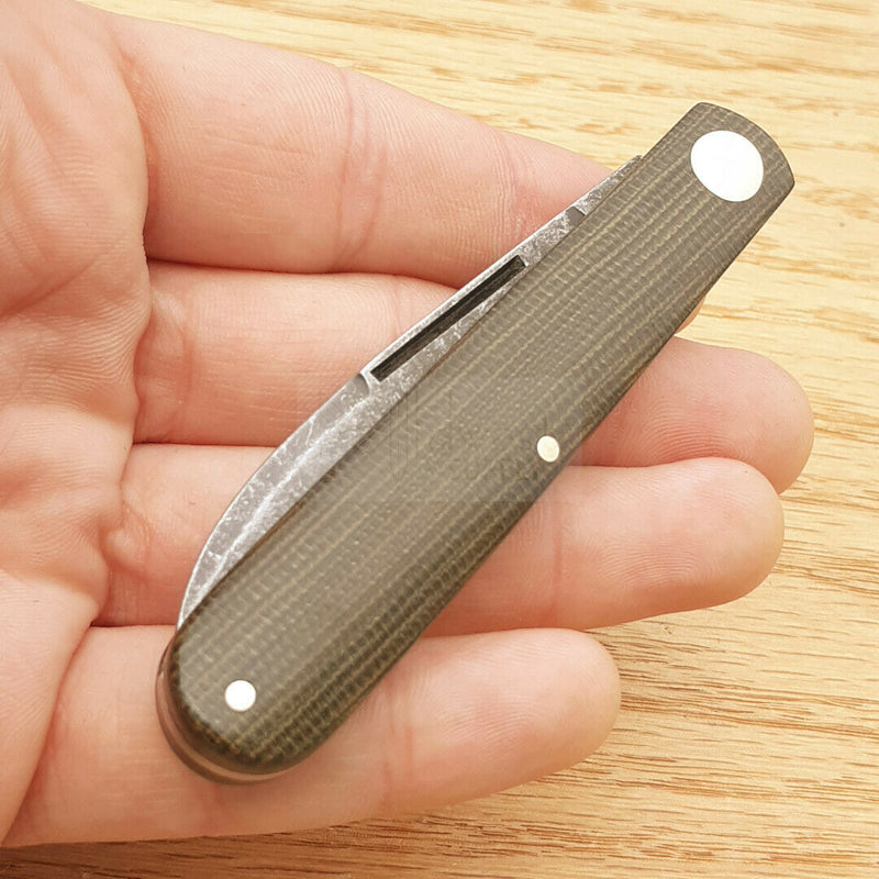 Boker Prime Barlow Folding Knife 2.75" Carbon Steel Blade OD Green Micarta Handle 115942 -Boker - Survivor Hand Precision Knives & Outdoor Gear Store