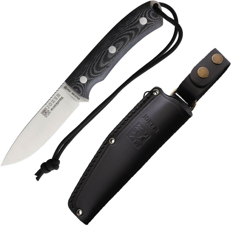 Joker Bushcrafter Fixed Knife 4.25" Bohler N695 Steel Blade Black Micarta Handle RCM120 -Joker - Survivor Hand Precision Knives & Outdoor Gear Store