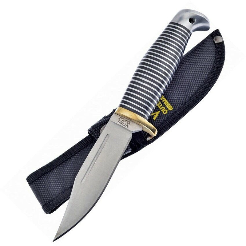 Frost Cutlery Skinner Fixed Knife 4" Stainless Steel Blade Black Synthetic Handle VC110S -Frost Cutlery - Survivor Hand Precision Knives & Outdoor Gear Store
