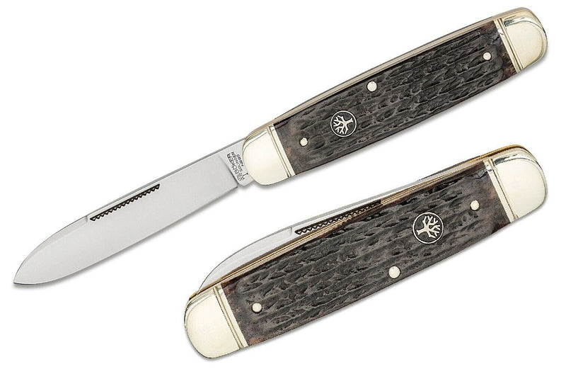 Boker Cattle Folding Knife 3.25" Bohler N690 Steel Blade Jigged Bone Handle 112910 -Boker - Survivor Hand Precision Knives & Outdoor Gear Store