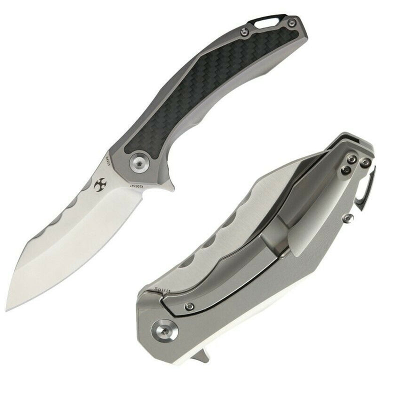 Kansept Knives Spirit Folding Knife 3.75" S35VN Steel Blade Gray Titanium Handle 1002A7 -Kansept Knives - Survivor Hand Precision Knives & Outdoor Gear Store