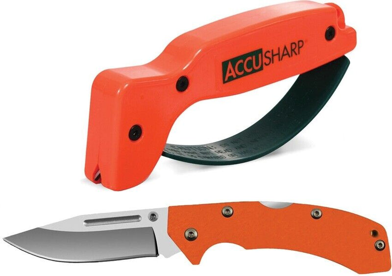 AccuSharp Lockback/Sharpener Combo Folding Knife 3.25" Stainless Steel Blade G10 716C -AccuSharp - Survivor Hand Precision Knives & Outdoor Gear Store