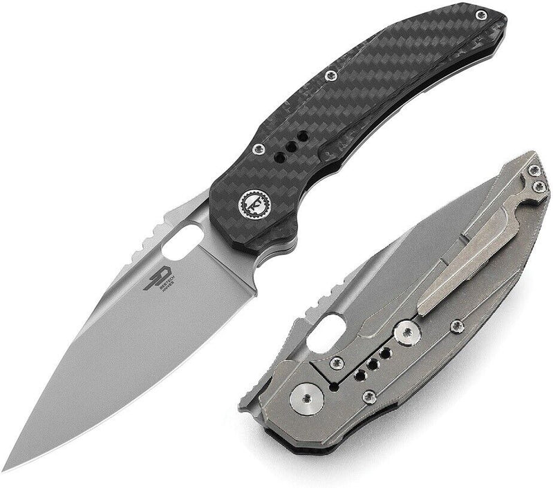 Bestech Knives Exploit Folding Knife 3.13" S35VN Steel Blade Titanium/Carbon Fiber Handle T2005F -Bestech Knives - Survivor Hand Precision Knives & Outdoor Gear Store